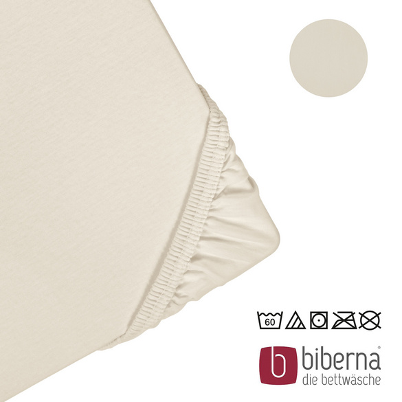 biberna Jersey-Elastic-Topper-Spannbetttuch grau, 1x 180x200 cm - 200x220 cm