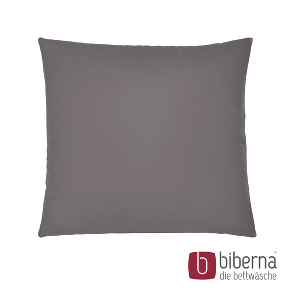 biberna Feinjersey-Kopfkissenbezug Doppelpack silber/grau, 2x 80x80 cm