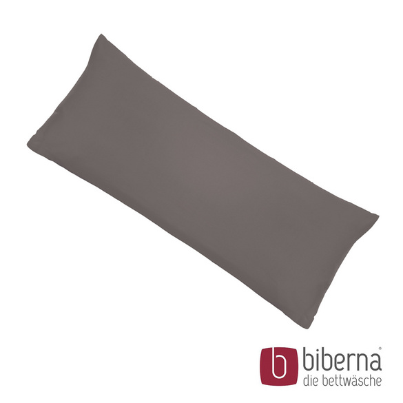 biberna Feinjersey-Kopfkissenbezug Doppelpack silber/grau, 2x 40x80 cm