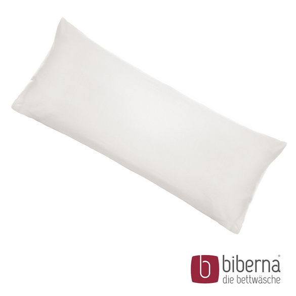 biberna Feinjersey-Kopfkissenbezug Doppelpack grau, 2x 40x80 cm