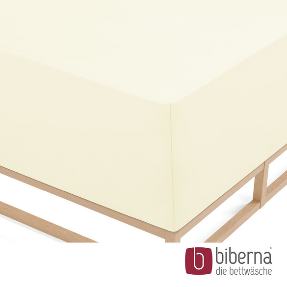 biberna Jersey-Elastic-Boxspring-Spannbetttuch perlmutt, 1x 90x190 cm - 100x220 cm