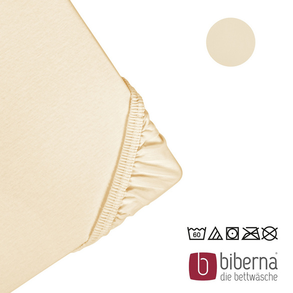 biberna Jersey-Elastic-Boxspring-Spannbetttuch champagner, 1x 140x200 cm - 160x220 cm