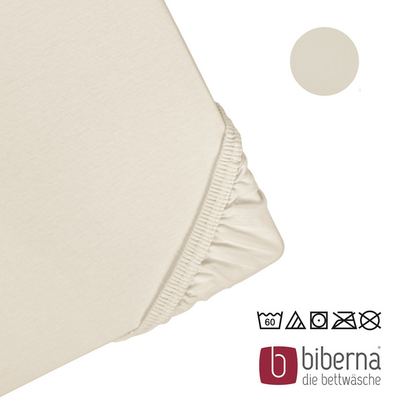 biberna Jersey-Elastic-Boxspring-Spannbetttuch grau, 1x 180x200 cm - 200x220 cm