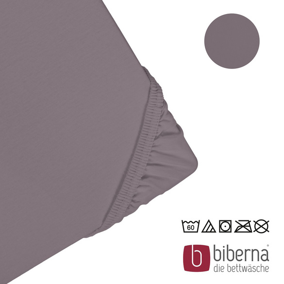 biberna Jersey-Elastic-Boxspring-Spannbetttuch silber/grau, 1x 140x200 cm - 160x220 cm