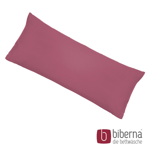 biberna Feinjersey-Kopfkissenbezug Doppelpack brombeer, 2x 40x80 cm