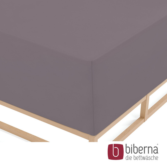 biberna Jersey-Elastic-Boxspring-Spannbetttuch silber/grau, 1x 180x200 cm - 200x220 cm