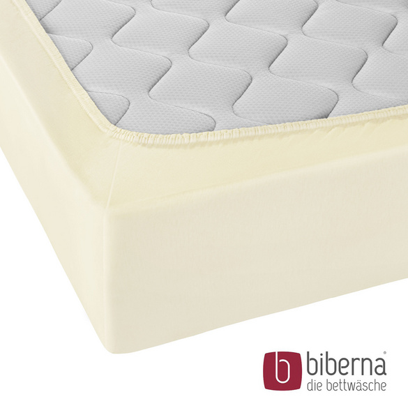 biberna Jersey-Elastic-Spannbetttuch perlmutt, 1x 120x200 cm - 130x220 cm