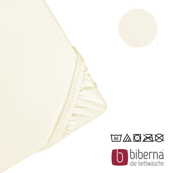 biberna Jersey-Elastic-Spannbetttuch perlmutt, 1x 120x200 cm - 130x220 cm