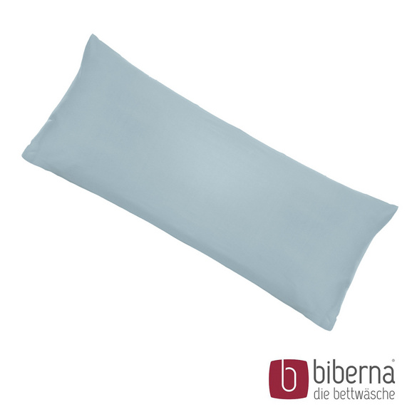 biberna Feinjersey-Kopfkissenbezug Doppelpack taubenblau, 2x 40x80 cm