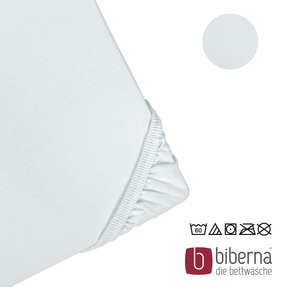 biberna Feinjersey-Spannbetttuch ciel, 1x 90x190 cm - 100x200 cm