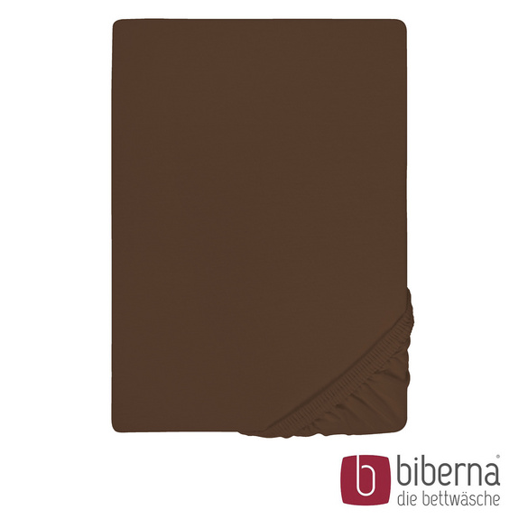 biberna Jersey-Elastic-Spannbetttuch topas / mocca, 1x 140x200 cm - 160x220 cm