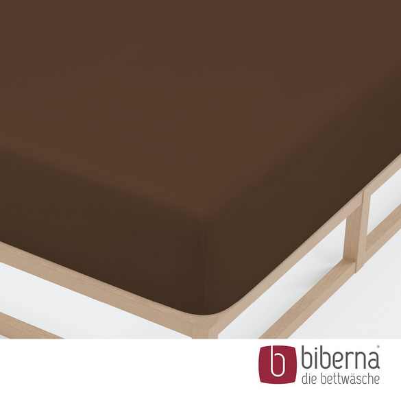 biberna Jersey-Elastic-Spannbetttuch topas / mocca, 1x 140x200 cm - 160x220 cm