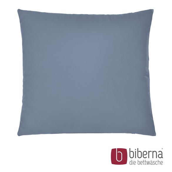 biberna Feinjersey-Kopfkissenbezug Doppelpack blau, 2x 40x40 cm