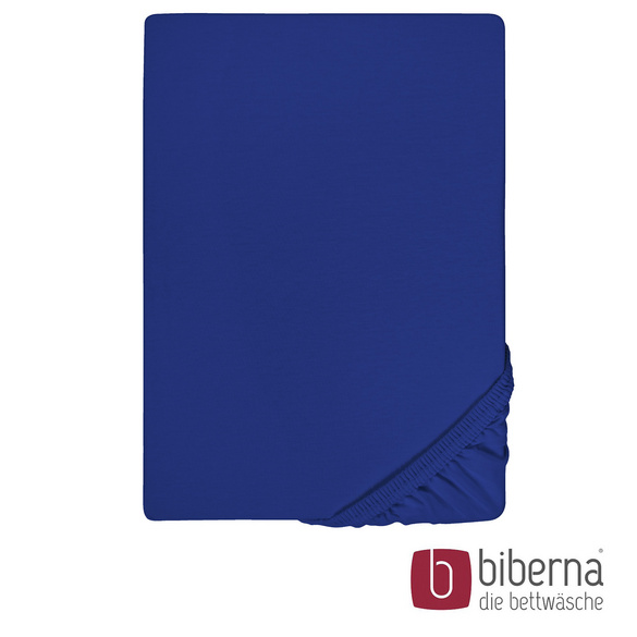 biberna Feinjersey-Spannbetttuch saphir, 1x 90x190 cm - 100x200 cm