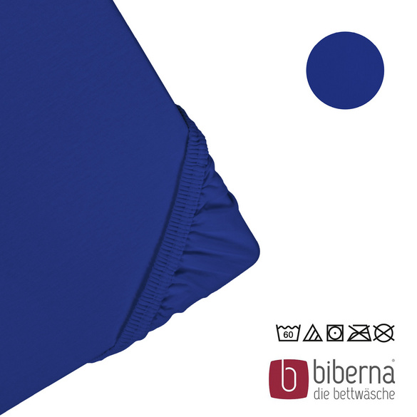 biberna Feinjersey-Spannbetttuch saphir, 1x 140x200 cm - 160x200 cm