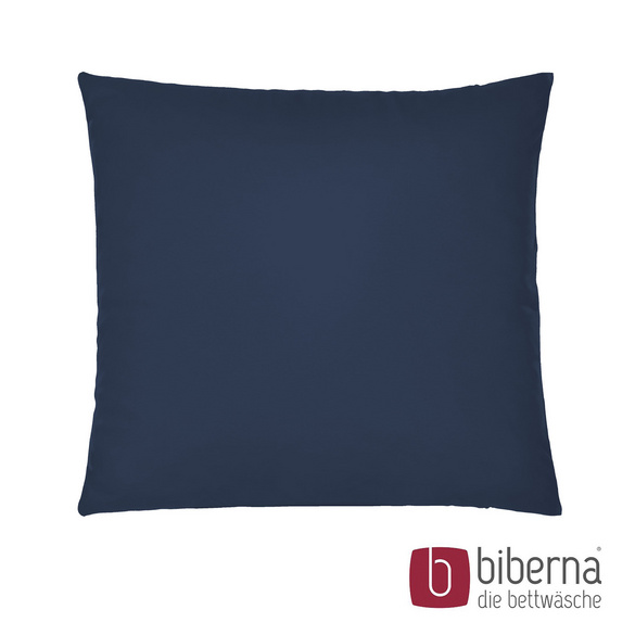 biberna Feinjersey-Kopfkissenbezug Doppelpack marine, 2x 80x80 cm