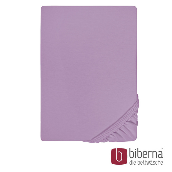 biberna Feinjersey-Spannbetttuch viola, 1x 90x190 cm - 100x200 cm