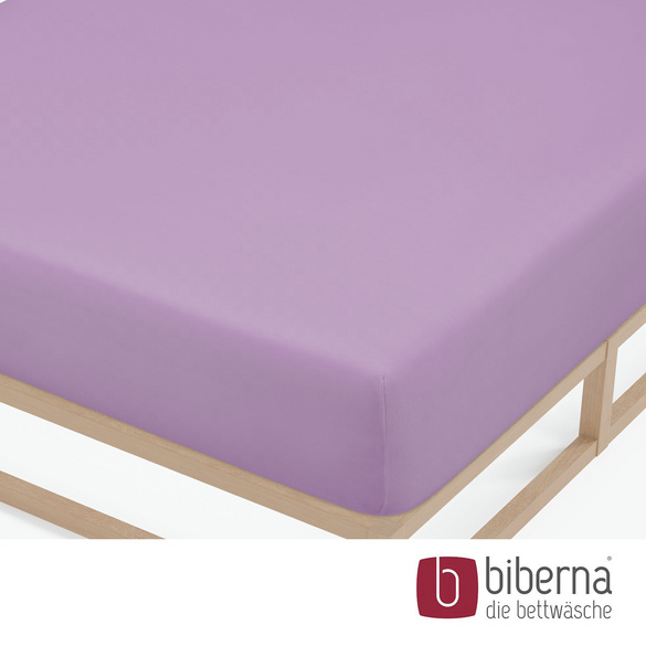 biberna Feinjersey-Spannbetttuch viola, 1x 90x190 cm - 100x200 cm