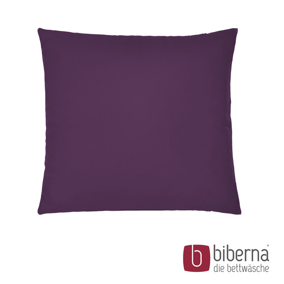 biberna Feinjersey-Kopfkissenbezug Doppelpack dunkel violett, 2x 40x40 cm