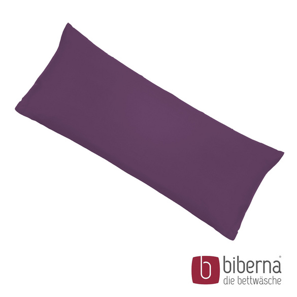 biberna Feinjersey-Kopfkissenbezug Doppelpack dunkel violett, 2x 40x60 cm