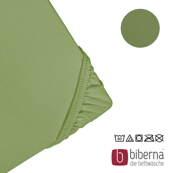 biberna Feinjersey-Spannbetttuch fichte, 1x 140x200 cm - 160x200 cm