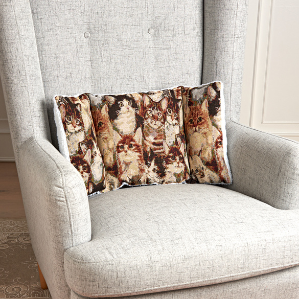 3-Zonen Rückenkissen mit Katzendessin Eldo