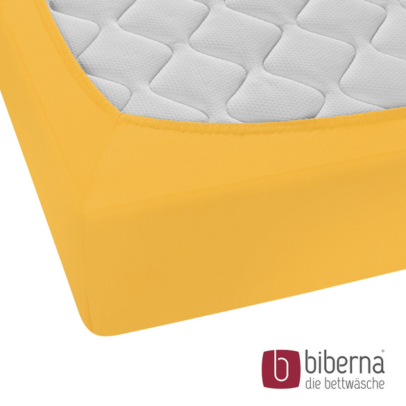 biberna Feinjersey-Spannbetttuch honig, 1x 140x200 cm - 160x200 cm