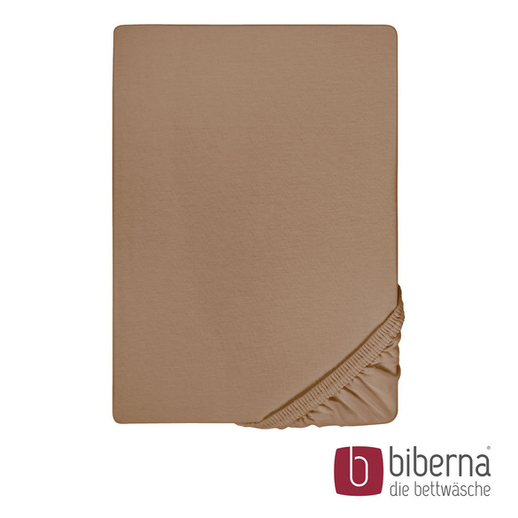 biberna Feinjersey-Spannbetttuch macchiato, 1x 90x190 cm - 100x200 cm