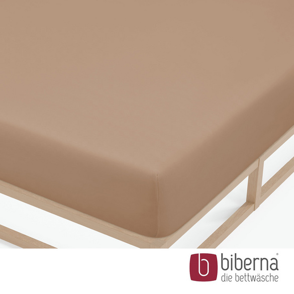 biberna Feinjersey-Spannbetttuch macchiato, 1x 180x200 cm - 200x200 cm