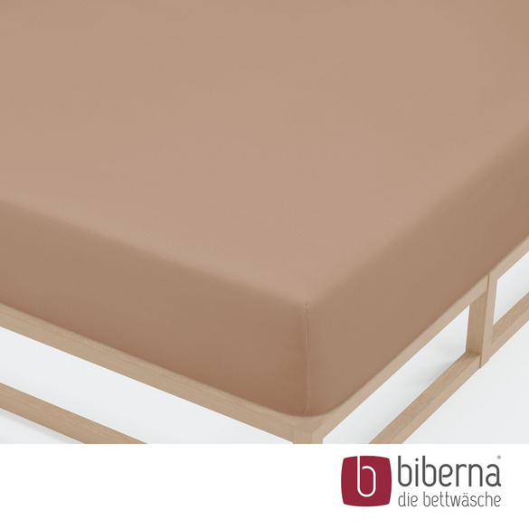 biberna Jersey-Elastic-Spannbetttuch macchiato, 1x 120x200 cm - 130x220 cm