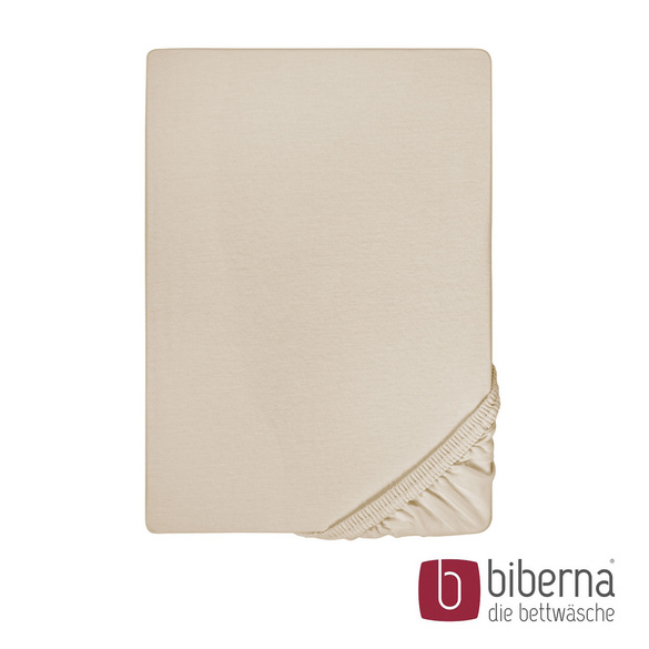 biberna Feinjersey-Spannbetttuch kitt, 1x 90x190 cm - 100x200 cm