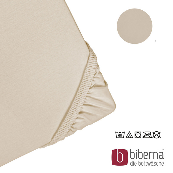 biberna Feinjersey-Spannbetttuch kitt, 1x 180x200 cm - 200x200 cm