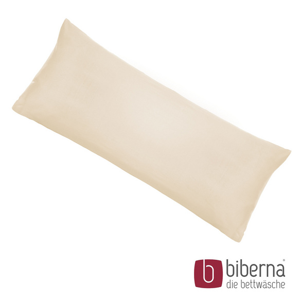 biberna Feinjersey-Kopfkissenbezug Doppelpack kitt, 2x 40x80 cm