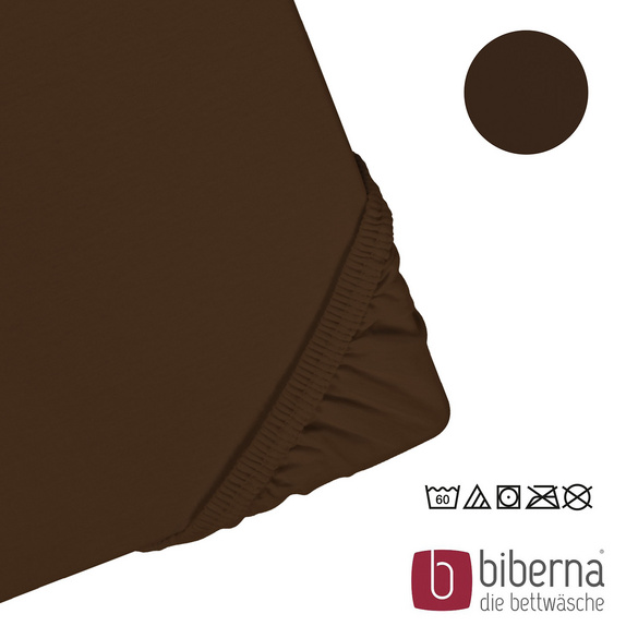 biberna Feinjersey-Spannbetttuch topas / mocca, 1x 180x200 cm - 200x200 cm