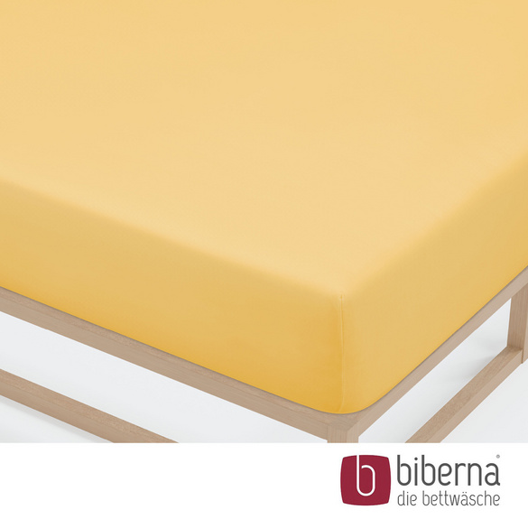 biberna Jersey-Elastic-Spannbetttuch honig, 1x 180x200 cm - 200x220 cm