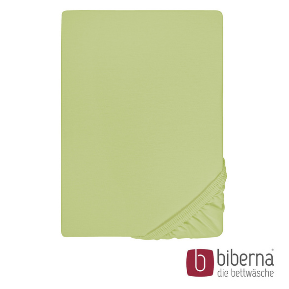 biberna Jersey-Elastic-Spannbetttuch pistaziengrün, 1x 120x200 cm - 130x220 cm