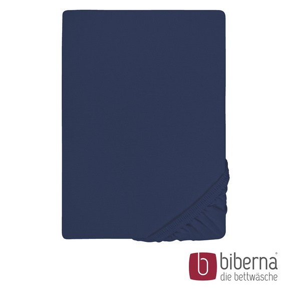 biberna Jersey-Elastic-Spannbetttuch marine, 1x 120x200 cm - 130x220 cm