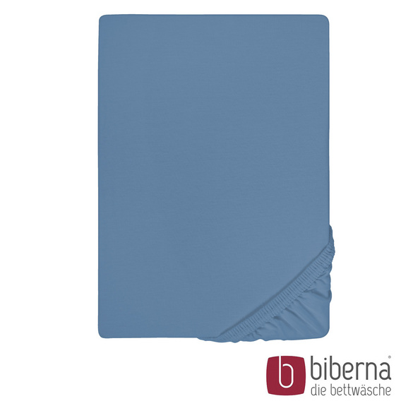 biberna Jersey-Elastic-Spannbetttuch azurblau, 1x 120x200 cm - 130x220 cm