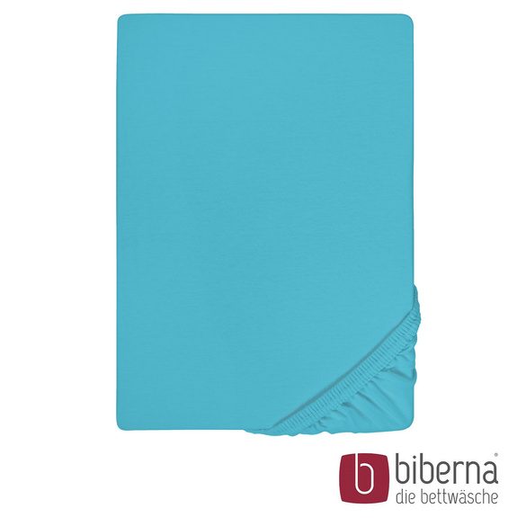 biberna Jersey-Elastic-Spannbetttuch türkis, 1x 140x200 cm - 160x220 cm