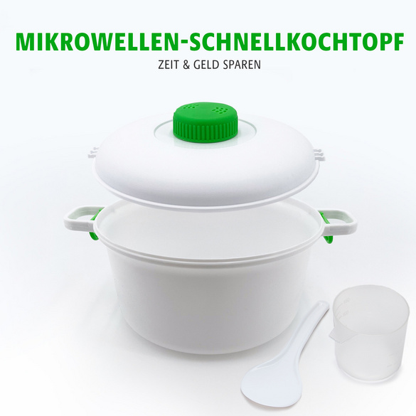 Mikrowellen-Schnellkochtopf mit Dampfventil Basilico