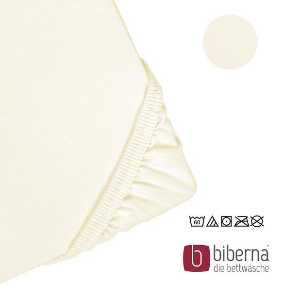 biberna Feinjersey-Spannbetttuch perlmutt, 1x 90x190 cm - 100x200 cm