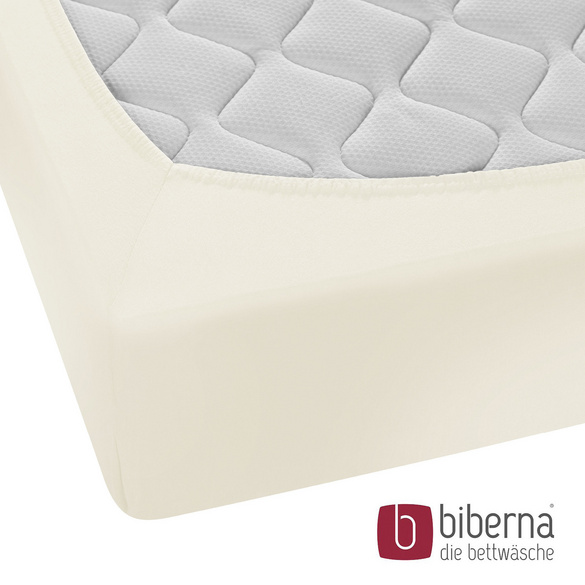 biberna Feinjersey-Spannbetttuch perlmutt, 1x 60x120 cm - 70x140 cm