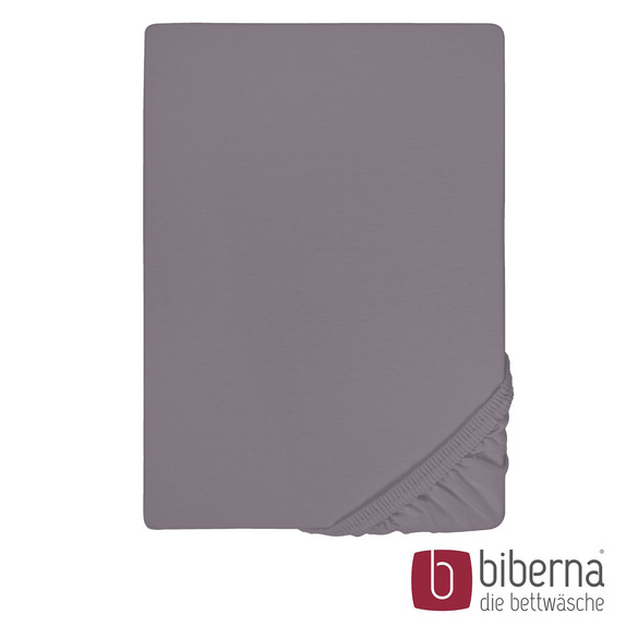 biberna Jersey-Elastic-Spannbetttuch silber/grau, 1x 180x200 cm - 200x220 cm