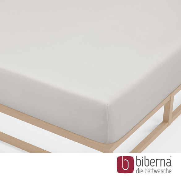 biberna Jersey-Elastic-Spannbetttuch grau, 1x 90x190 cm - 100x220 cm