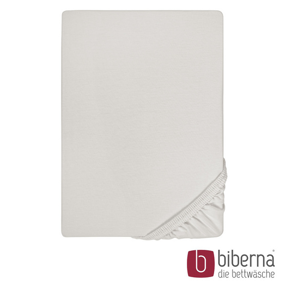 biberna Jersey-Elastic-Spannbetttuch grau, 1x 120x200 cm - 130x220 cm