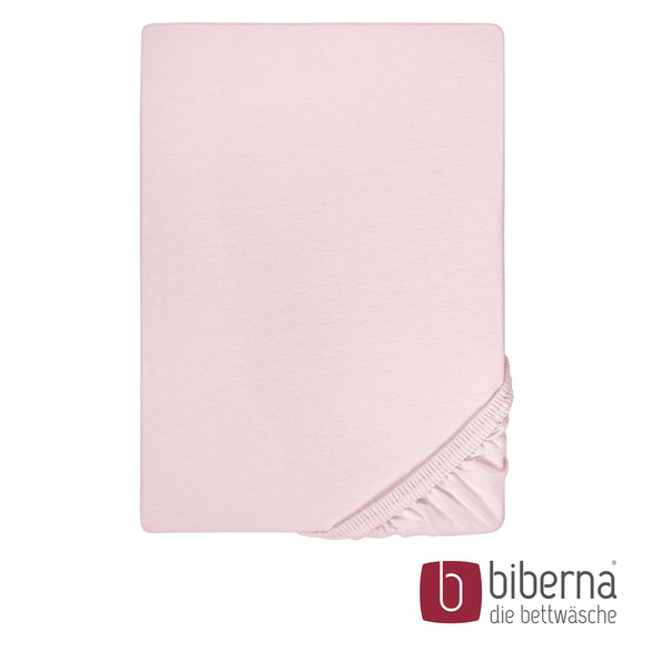 biberna Jersey-Elastic-Spannbetttuch rose, 1x 90x190 cm - 100x220 cm