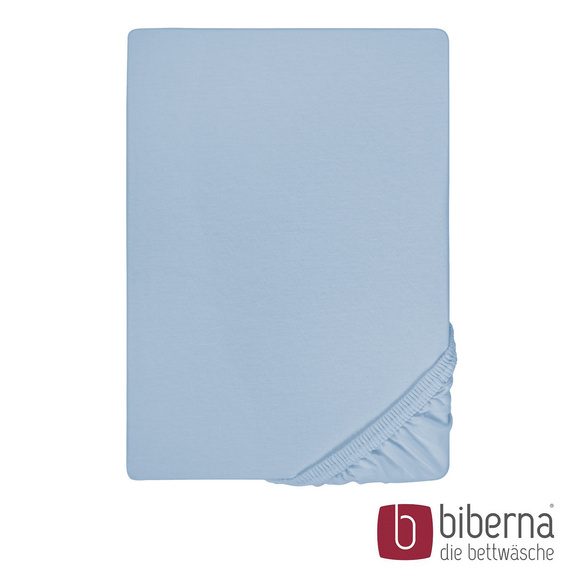 biberna Jersey-Elastic-Spannbetttuch eisblau, 1x 140x200 cm - 160x220 cm