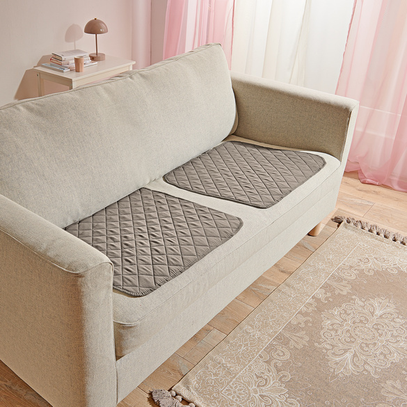 Sitzschoner taupe 2er-Set Eldo