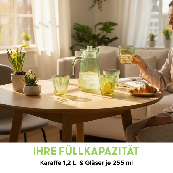 Karaffe + 4 Gläser 5-tlg. Eldo