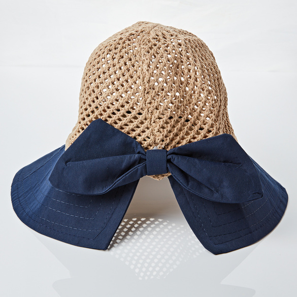 Sommerhut blaue Schleife